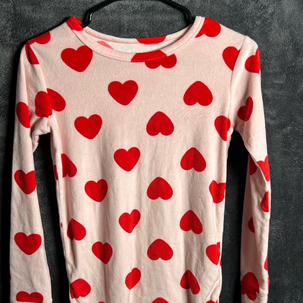 Cat & Jack Pink and Red Long Sleeve Heart Tee